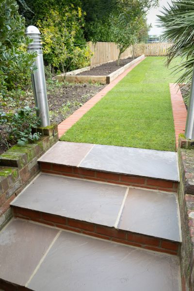 Backyard Steps Installation in Midland