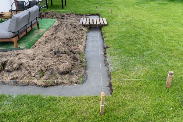 Cement Footer Installation in Midland